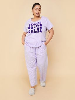 max - Women Printed T-shirt with Pyjama