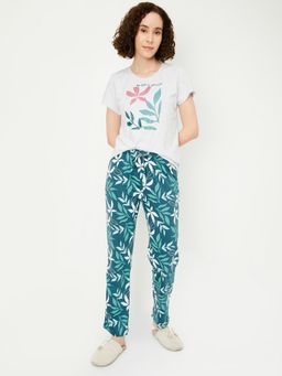 max - Women Printed T-shirt with Pyjama