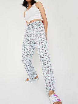 max - Women Quirky Printed Knit Pyjama With Drawstring Closure