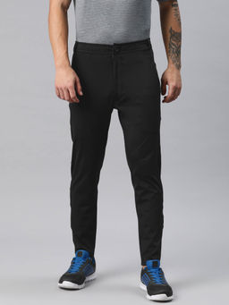 Tom Burg - Men Black Solid Slim Fit Track Pants