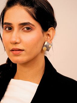 Viana Jewels - Nyra Dual Tone Brass Earrings