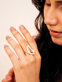 Viana Jewels - Raya Dual Tone Adjustable Brass Ring