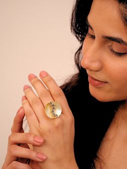 Viana Jewels - Kamakshi Adjustable Brass Ring