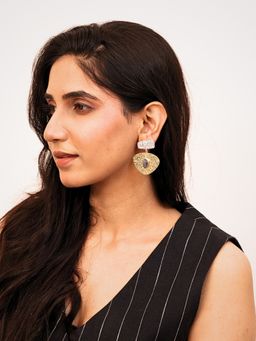Viana Jewels - Kanak Dual Tone Brass Earrings