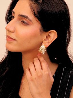 Viana Jewels - Hemaya Beaten Brass Hoop Earrings