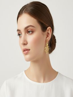 JEWELZ - Minimal Gold Octopus Dangle Earrings