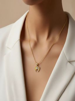 JEWELZ - Gold Plated Sculptural Pendant Necklace