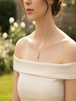 JEWELZ - Gold Plated Sparkling Teardrop Pendant Necklace