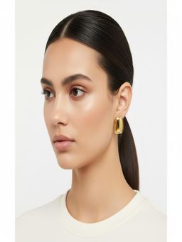 JEWELZ - Gold Tone Minimal Capsule Stud Earrings