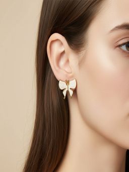 JEWELZ - White Butterfly Stud Earrings