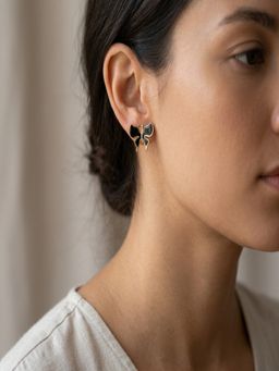 JEWELZ - Black Butterfly Stud Earrings