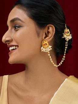 Teejh - Mayura Oxidised Peacock Earrings