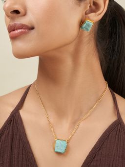 Teejh - Ishaya Turquoise Natural Stone Jewellery Set