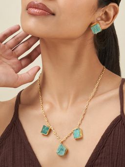 Teejh - Seraya Turquoise Natural Stone Jewellery Set