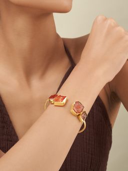 Teejh - Vyana Brown Natural Stone Bracelet