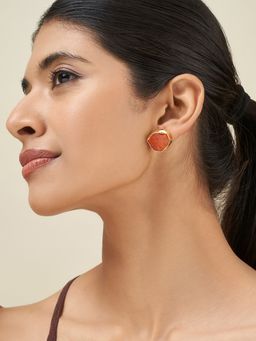 Teejh - Elira Brown Natural Stone Earrings
