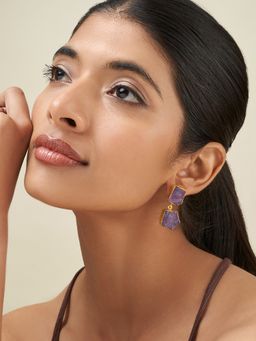 Teejh - Eshira Purple Natural Stone Earrings