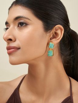 Teejh - Eshira Turquoise Natural Stone Earrings