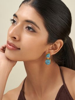 Teejh - Eshira Blue Natural Stone Earrings