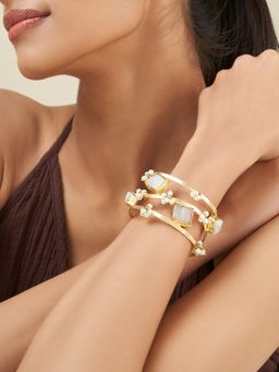 Teejh - Amiraani White Natural Stone Bracelet