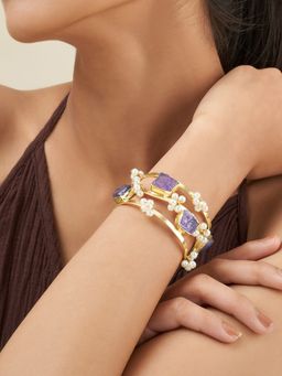 Teejh - Amiraani Purple Natural Stone Bracelet