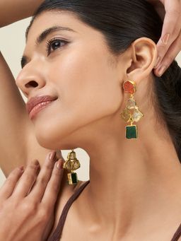 Teejh - Aneri Multi-Colour Natural Stone Earrings