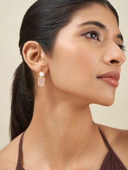 Teejh - Liora Pink Natural Stone Earrings