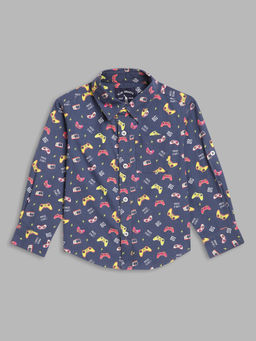 Blue Giraffe - Boys Multi Printed Shirt