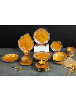 Amalfiee Ceramics - Absolute Handmade Swarn Dinner Set Of 16Pcs