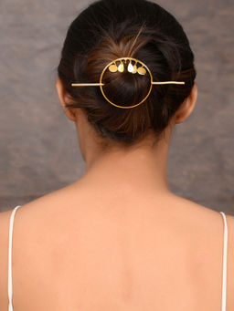 Silvermerc Designs - Women Gold-Plated Hair Stick
