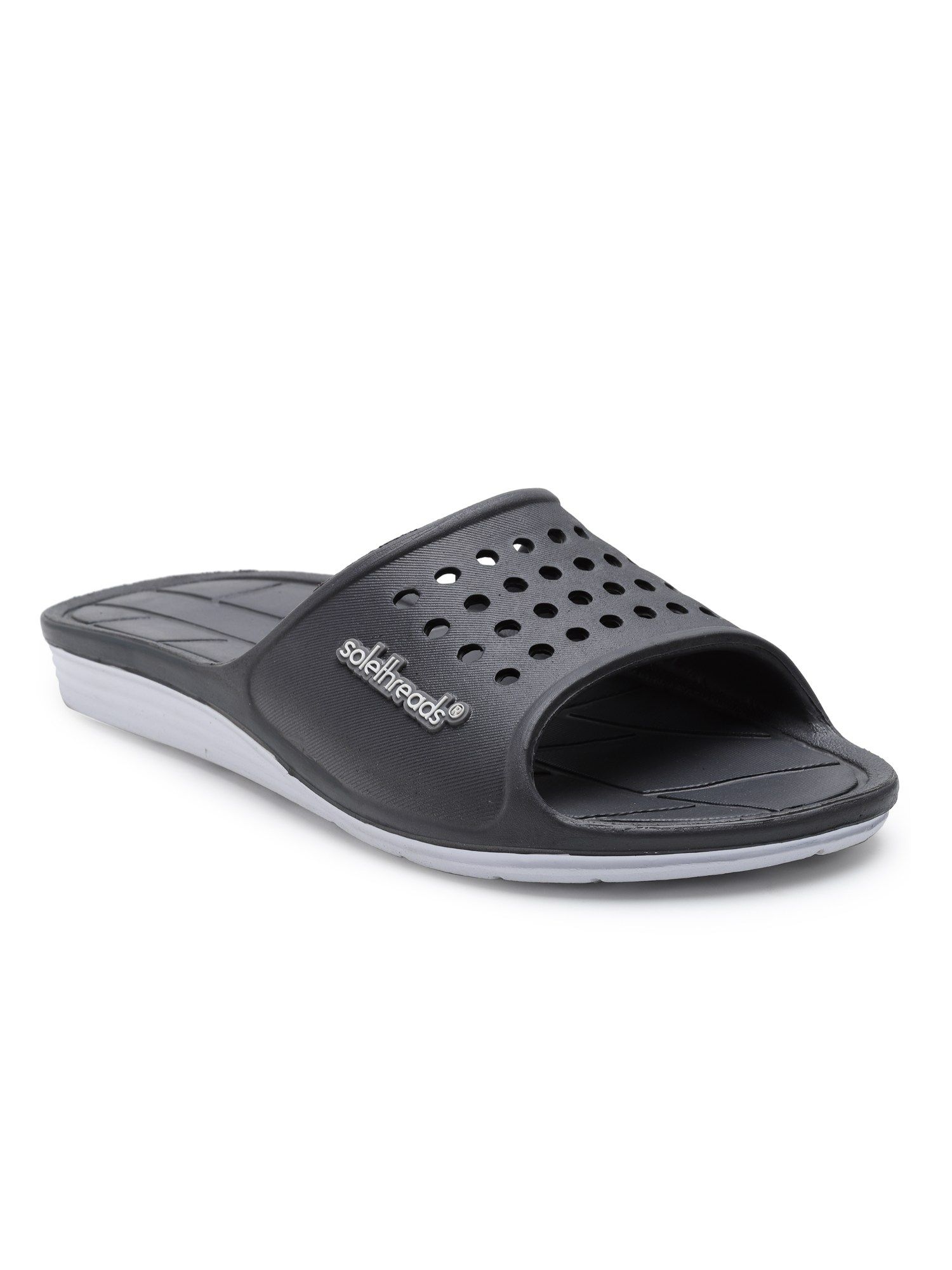 Buy SOLETHREADS Surfer Grey Solid Men 