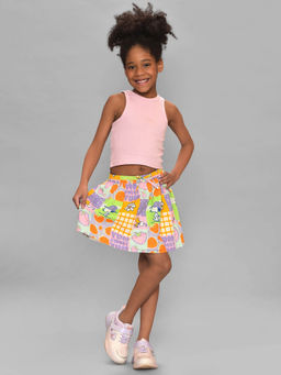 Mi Arcus - Girls Peanuts Snoopy Printed Knee Length Skirt