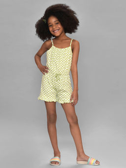 Mi Arcus - Cotton Peanuts Snoopy Printed Sleeveless Playsuit for Girls