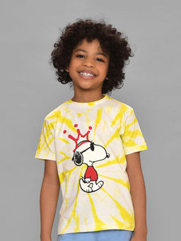 Mi Arcus - Tie Dye Cotton Peanuts Snoopy Printed T-Shirt for Kids