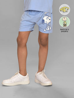 Mi Arcus - Cotton Peanuts Snoopy Printed Shorts for Kids (Pack of 3)