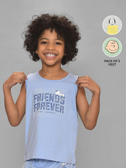 Mi Arcus - Cotton Peanuts Snoopy Printed Sleeveless Vest for Kids (Pack of 3)