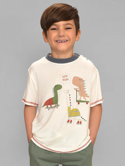 Mi Arcus - Cotton Round Neck Short Sleeve T-Shirt for Kids