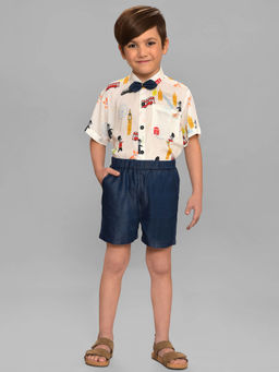 Mi Arcus - Cotton Printed Shirt with Shorts for Boys (Set of 3)