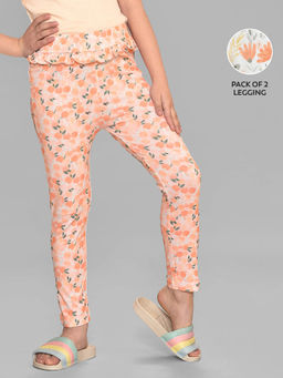 Mi Arcus - Cotton Printed Frill Legging for Girls (Pack of 2)
