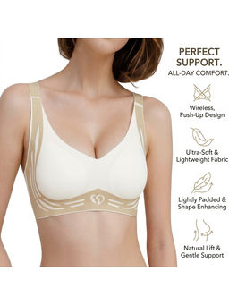 BRACHY - Nude Plus Size Padded Light Support Wireless Bra
