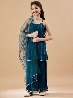 Cherry & Jerry - Girls Embellished Kurta and Palazzos with Dupatta (Set of 3)