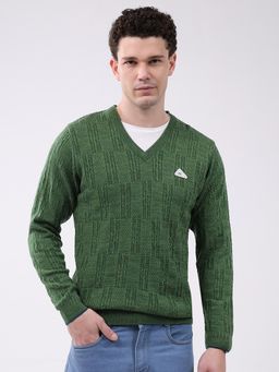 Monte Carlo - Green Full Sleeve Pullover Sweater