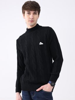 Monte Carlo - Black Full Sleeve Pullover Sweater
