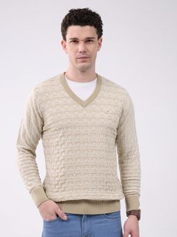 Monte Carlo - Beige Full Sleeve Pullover Sweater