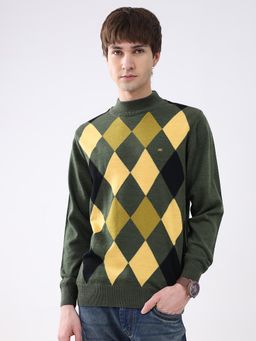 Monte Carlo - Olive Full Sleeve Pullover Sweater