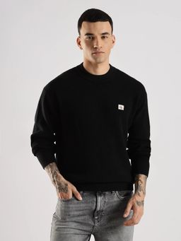 Calvin Klein - Black Solid Cotton Sweater