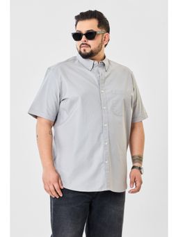 Snitch - Grey Solid Plus Size Shirt for Men