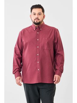 Snitch - Maroon Solid Plus Size Shirt for Men