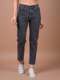 CRIMSOUNE CLUB - Women's Black Straight Jeans