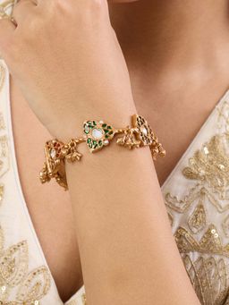 Indinoor - White Asira Kundan Polki Bangle